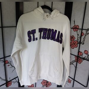 Gear For Sports Big Cotton White Purple St.Thomas University Sweatshirt Medium